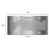 Whirlpool UVL6048JSS Insert Liner, 48 inch Exterior Width, LED, Aluminum Mesh Filter, Stainless Steel colour