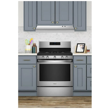 Whirlpool UXT4130ADS 抽油烟机，30 英寸外部宽度，橱柜下，190 CFM，内部/再循环，白炽灯，洗碗机安全过滤器，2，不锈钢颜色，含鼓风机