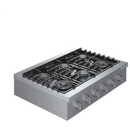 36" Gas Rangetop, 6 Burner, Stainless Steel, RGM8658UC