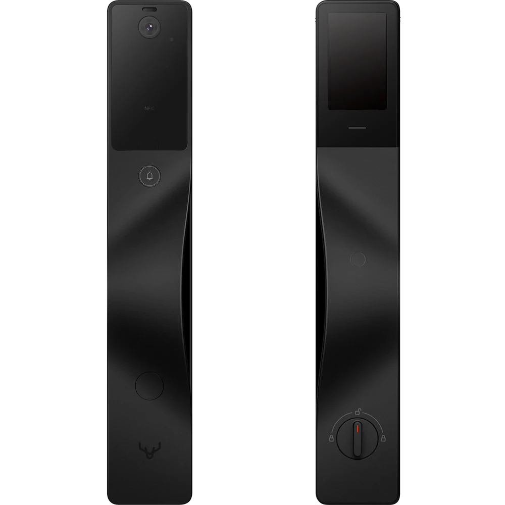 V5 Vision - 3D Face Recognition & 2K Video Doorbell Smart Lock - Black Colour