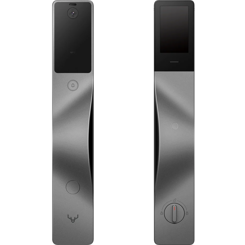 V5 Vision - 3D Face Recognition & 2K Video Doorbell Smart Lock - Stainless Steel Colour