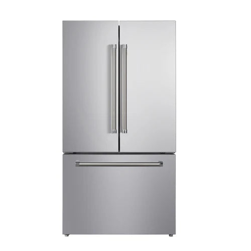 Vesta Yukon 36" Counter-Depth Stainless Steel French-Door Refrigerator with Bottom-Freezer
