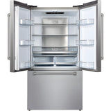 Vesta Yukon 36" Counter-Depth Stainless Steel French-Door Refrigerator with Bottom-Freezer