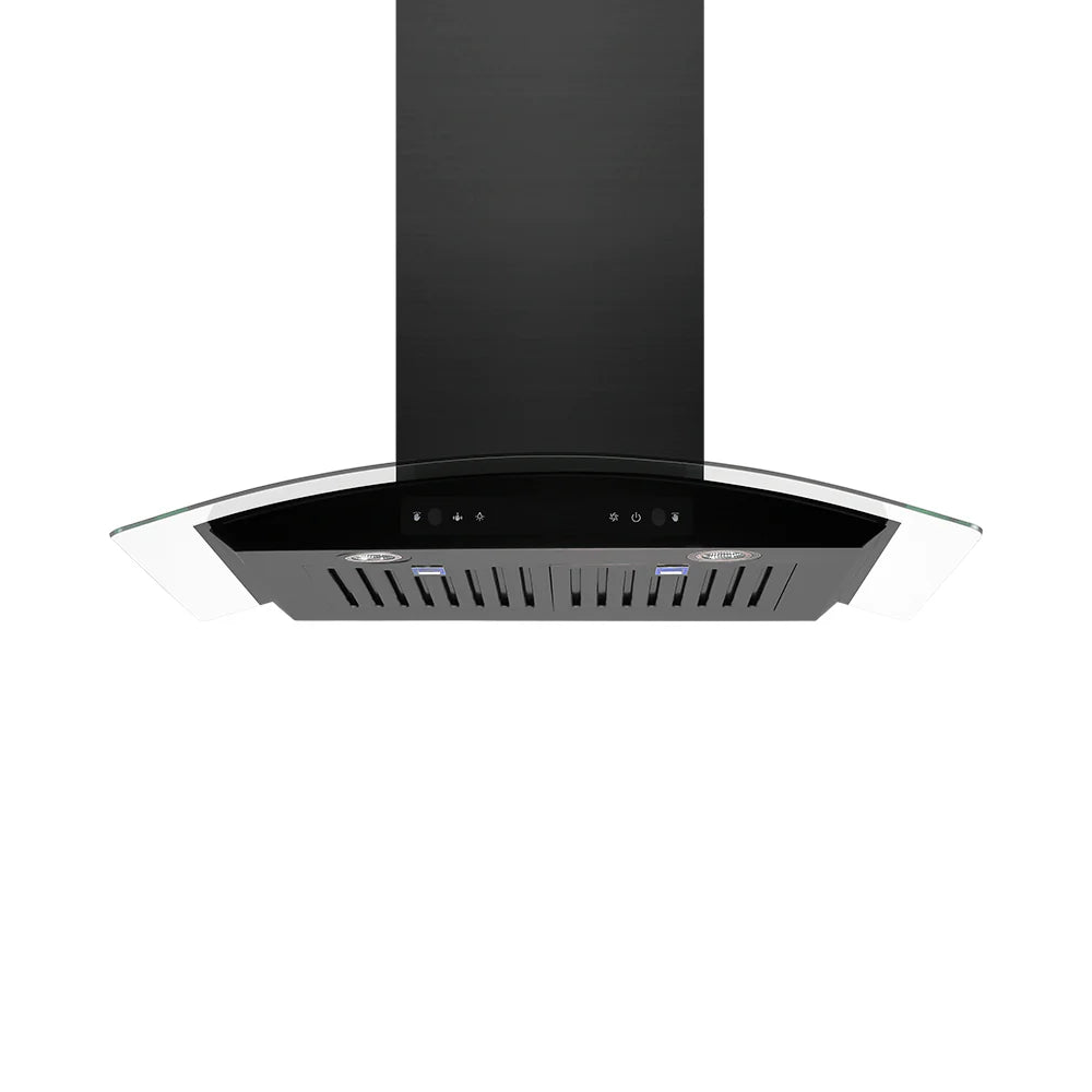Amsterdam 800CFM 30'' Black Stainless Steel Wall Mount Range Hoods