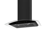 Amsterdam 800CFM 30'' Black Stainless Steel Wall Mount Range Hoods