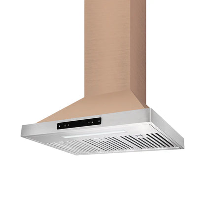 Vesta Brussels 36" Gold Stainless Steel 800 CFM Wall Mount Range Hood