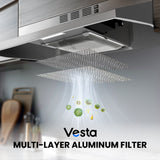 Vesta CINCINNATI 30" Stainless Steel Under Cabinet Range Hood