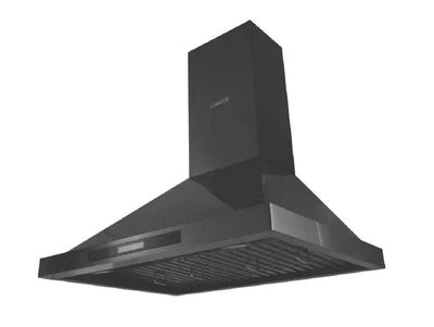 Vesta FRANKFURT-BS-36 36" Black Stainless Steel Wall Mount Range Hood