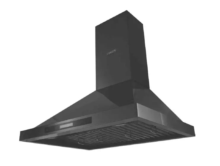 Vesta FRANKFURT-BS-36 36" Black Stainless Steel Wall Mount Range Hood