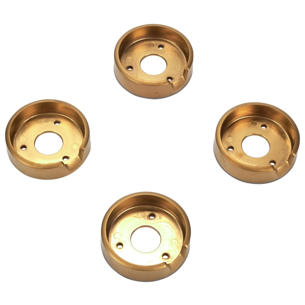 JennAir W11323068 Range Brass Knob Bezels Set (4) - Front view