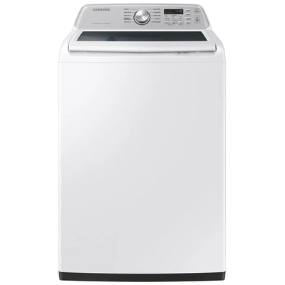 Samsung WA46CG3505AWA4 Top Load Washer, 27 inch Width, ENERGY STAR Certified, 5.4 cu. ft. Washer Capacity, 10 Wash Cycles, 5 Temperature Settings, 700 RPM Washer Spin Speed, Agitator, Wifi Enabled, White colour