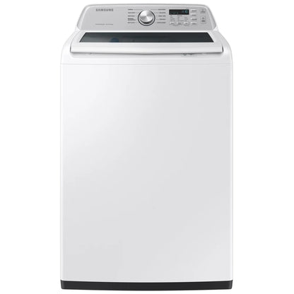 Samsung WA46CG3505AWA4 Top Load Washer, 27 inch Width, ENERGY STAR Certified, 5.4 cu. ft. Washer Capacity, 10 Wash Cycles, 5 Temperature Settings, 700 RPM Washer Spin Speed, Agitator, Wifi Enabled, White colour