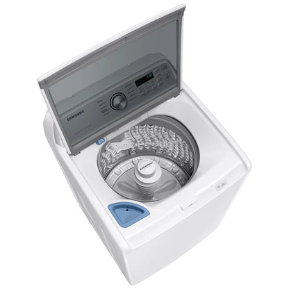 Samsung WA46CG3505AWA4 Top Load Washer, 27 inch Width, ENERGY STAR Certified, 5.4 cu. ft. Washer Capacity, 10 Wash Cycles, 5 Temperature Settings, 700 RPM Washer Spin Speed, Agitator, Wifi Enabled, White colour