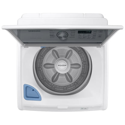 Samsung WA46CG3505AWA4 Top Load Washer, 27 inch Width, ENERGY STAR Certified, 5.4 cu. ft. Washer Capacity, 10 Wash Cycles, 5 Temperature Settings, 700 RPM Washer Spin Speed, Agitator, Wifi Enabled, White colour