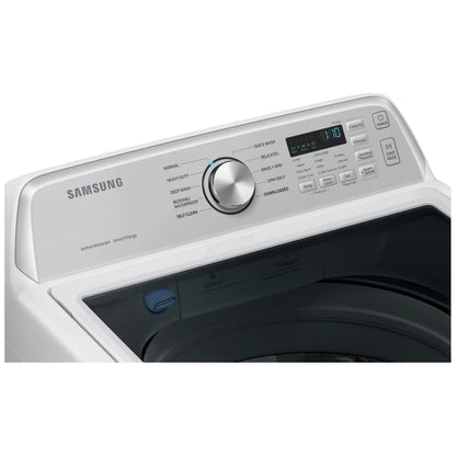 Samsung WA46CG3505AWA4 Top Load Washer, 27 inch Width, ENERGY STAR Certified, 5.4 cu. ft. Washer Capacity, 10 Wash Cycles, 5 Temperature Settings, 700 RPM Washer Spin Speed, Agitator, Wifi Enabled, White colour