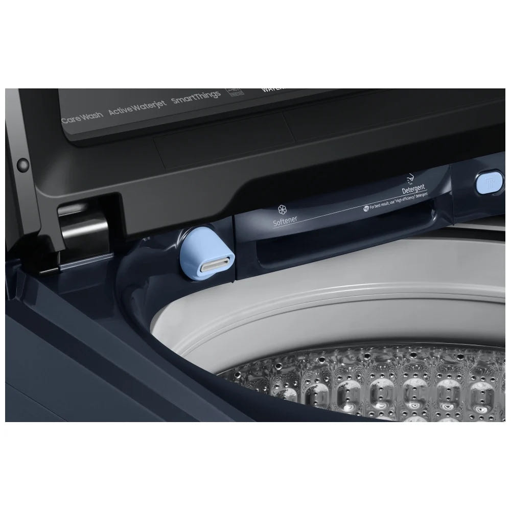 Samsung WA54CG7150ADA4 Top Load Washer, ENERGY STAR Certified, 6.1 cu. ft. Washer Capacity, 12 Wash Cycles, 5 Temperature Settings, 750 RPM Washer Spin Speed, Impeller, Wifi Enabled, Navy colour