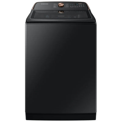 Samsung WA54CG7550AVA4 Top Load Washer, ENERGY STAR Certified, 6.2 cu. ft. Washer Capacity, 12 Wash Cycles, 5 Temperature Settings, 750 RPM Washer Spin Speed, Impeller, Wifi Enabled, Black Stainless Steel colour Water Faucet