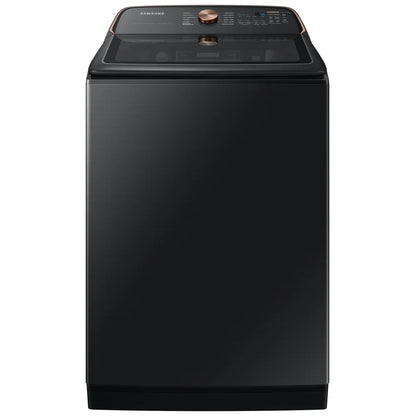 Samsung WA54CG7550AVA4 Top Load Washer, ENERGY STAR Certified, 6.2 cu. ft. Washer Capacity, 12 Wash Cycles, 5 Temperature Settings, 750 RPM Washer Spin Speed, Impeller, Wifi Enabled, Black Stainless Steel colour Water Faucet