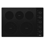 Whirlpool WCE77US0HB Electric Cooktop, 30 inch Exterior Width, 5 Burners, 3,000 W Highest Element, Black colour