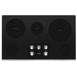 Whirlpool WCE77US6HS Electric Cooktop, 36 inch Exterior Width, 5 Burners, 3,000 W Highest Element, Stainless Steel colour