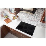 Whirlpool WCE97US0KB Electric Cooktop, 30 inch Exterior Width, 5 Burners, 3,000 W Highest Element, Black colour
