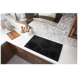 Whirlpool WCE97US6KB Electric Cooktop, 36 inch Exterior Width, 5 Burners, 3,000 W Highest Element, Black colour