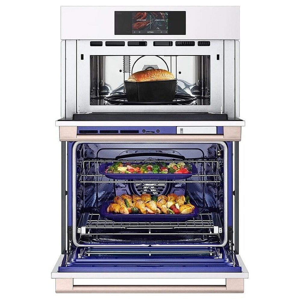 LG Studio Essence White 1.7/4.7 cu.ft. Combination Double Wall Oven WCES6428N