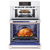 LG WCES6428N Microwave Wall Oven Combo, 30 inch Exterior Width, True Convection, Self Clean, 6.4 cu. ft. Capacity, Temperature Probe, Wifi Enabled, Air Fry, Essence White colour