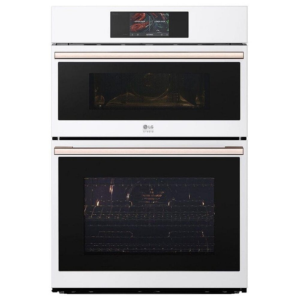 LG Studio Essence White 1.7/4.7 cu.ft. Combination Double Wall Oven WCES6428N
