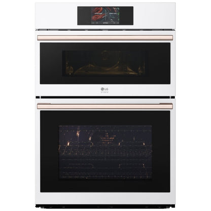 LG Studio Essence White 1.7/4.7 cu.ft. Combination Double Wall Oven WCES6428N
