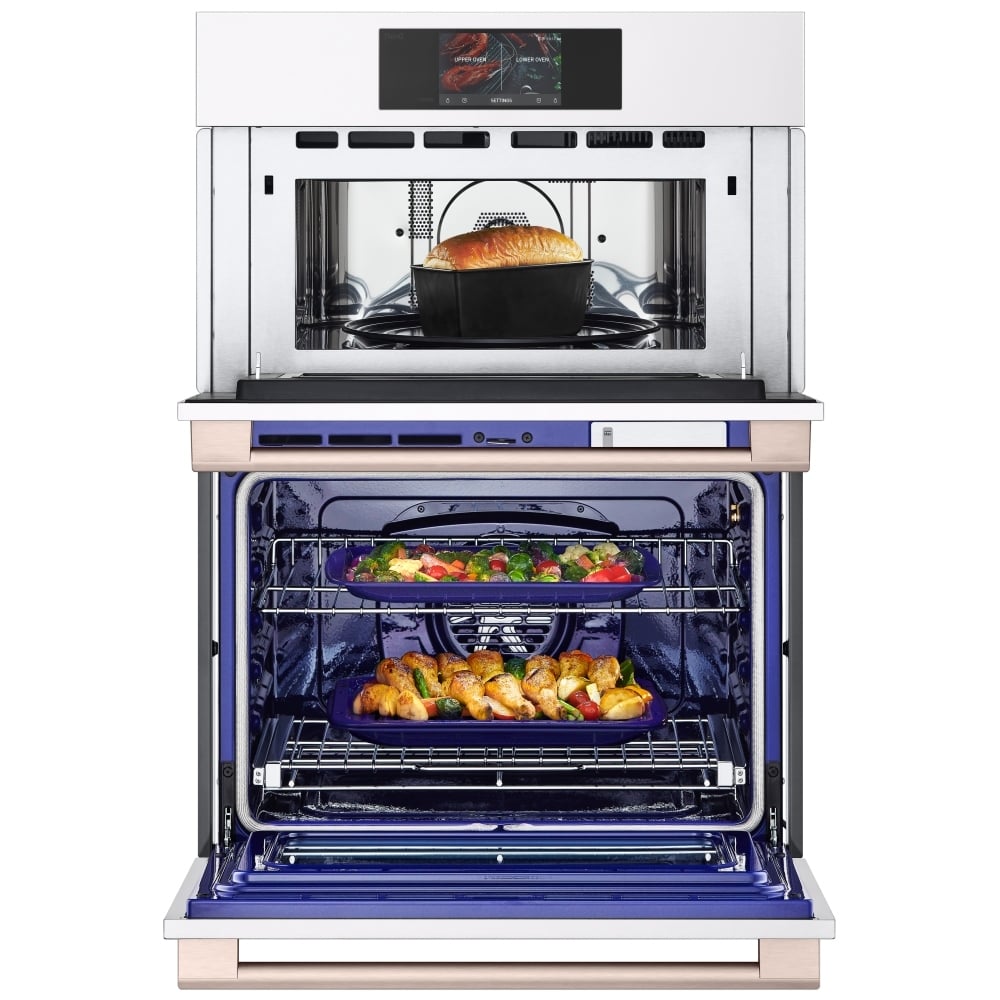 LG Studio Essence White 1.7/4.7 cu.ft. Combination Double Wall Oven WCES6428N
