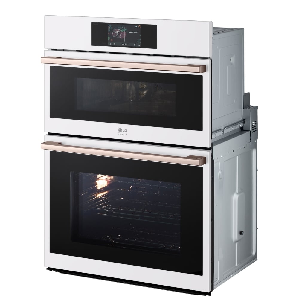 LG Studio Essence White 1.7/4.7 cu.ft. Combination Double Wall Oven WCES6428N