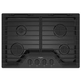 Whirlpool WCGK5030PB Gas Cooktop, 30 inch Exterior Width, 4 Burners, 18,000 BTU Highest Burner, Black colour
