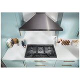 Whirlpool WCGK5036PB Gas Cooktop, 36 inch Exterior Width, 5 Burners, 18,000 BTU Highest Burner, Black colour