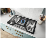 Whirlpool WCGK5036PS Gas Cooktop, 36 inch Exterior Width, 5 Burners, 18,000 BTU Highest Burner, Stainless Steel colour