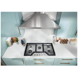 Whirlpool WCGK7036PS Gas Cooktop, 36 inch Exterior Width, 5 Burners, 18,000 BTU Highest Burner, Stainless Steel colour
