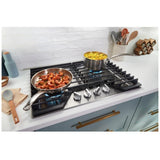 Whirlpool WCGK7036PS Gas Cooktop, 36 inch Exterior Width, 5 Burners, 18,000 BTU Highest Burner, Stainless Steel colour