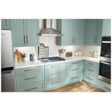 Whirlpool WCGK7036PS Gas Cooktop, 36 inch Exterior Width, 5 Burners, 18,000 BTU Highest Burner, Stainless Steel colour
