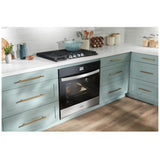 Whirlpool WCGK7036PS Gas Cooktop, 36 inch Exterior Width, 5 Burners, 18,000 BTU Highest Burner, Stainless Steel colour