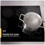 Whirlpool WCI55US0JB Induction Cooktop, 30 inch Exterior Width, 4 Burners, 3,000 W Highest Element, Black colour