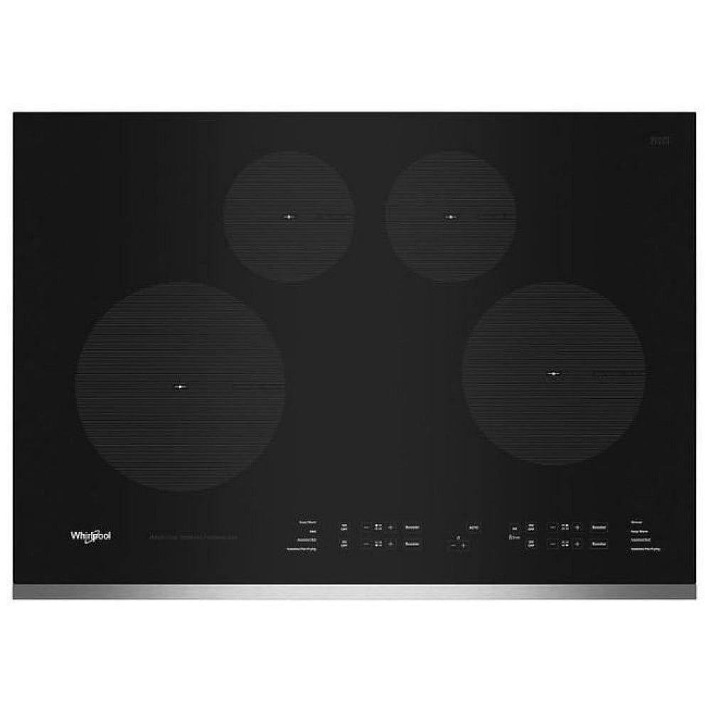 Whirlpool WCI55US0JS Induction Cooktop, 30 inch Exterior Width, 4 Burners, 3,000 W Highest Element, Black colour