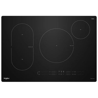 Whirlpool WCIT7030SB Induction Cooktop, 30 inch Exterior Width, 4 Burners, Black colour