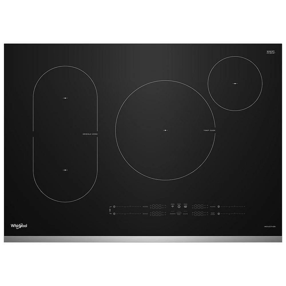 Whirlpool WCIT7030SS Induction Cooktop, 30 inch Exterior Width, 4 Burners, Stainless Steel colour
