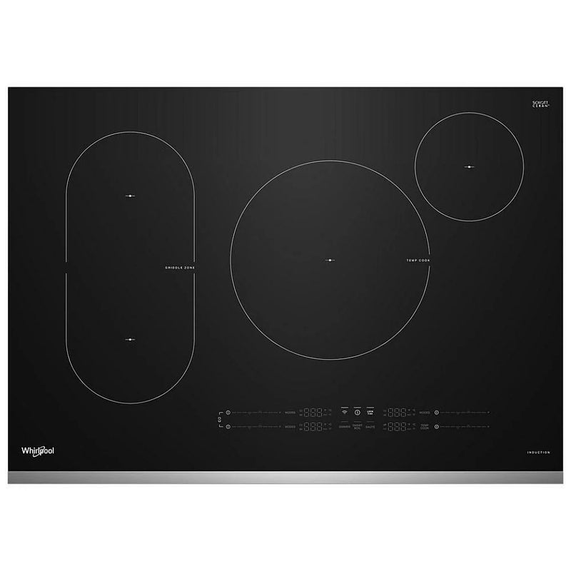 Whirlpool WCIT7030SS Induction Cooktop, 30 inch Exterior Width, 4 Burners, Stainless Steel colour