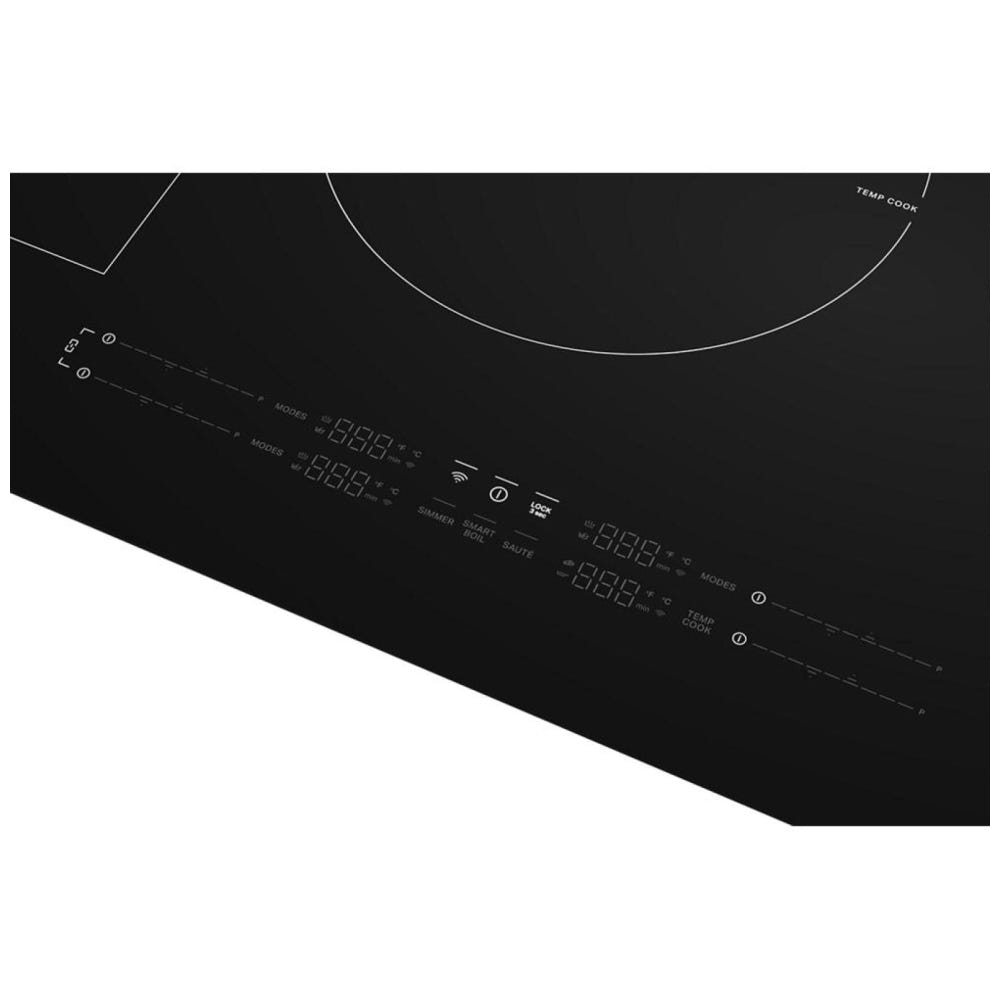 Whirlpool WCIT7530SB 电磁炉，30 英寸外部宽度，4 个燃烧器，黑色