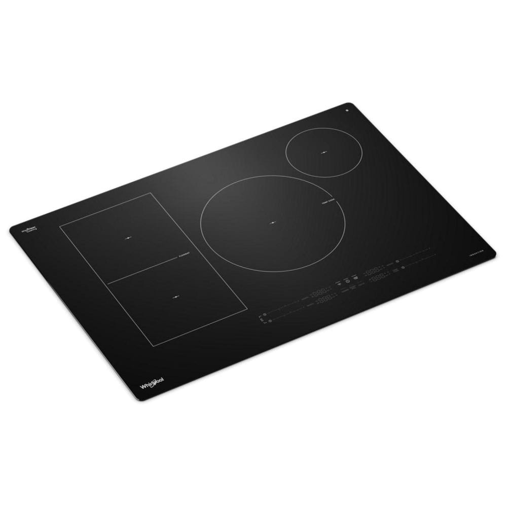Whirlpool WCIT7530SB 电磁炉，30 英寸外部宽度，4 个燃烧器，黑色