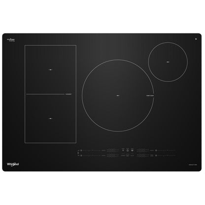 Whirlpool WCIT7530SB 电磁炉，30 英寸外部宽度，4 个燃烧器，黑色