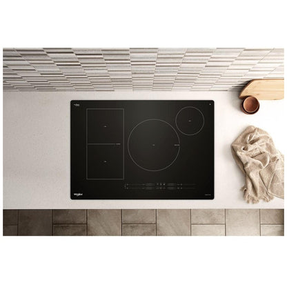 Whirlpool WCIT7530SB 电磁炉，30 英寸外部宽度，4 个燃烧器，黑色