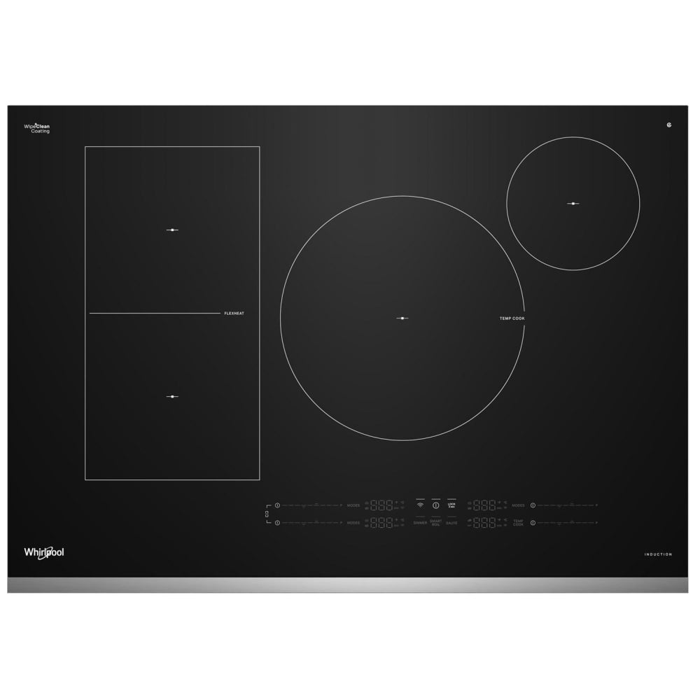 Whirlpool WCIT7530SS Induction Cooktop, 30 inch Exterior Width, 4 Burners, 3,700 W Highest Element, Stainless Steel colour