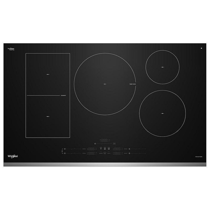Whirlpool WCIT7536SS Induction Cooktop, 36 inch Exterior Width, 5 Burners, Stainless Steel colour